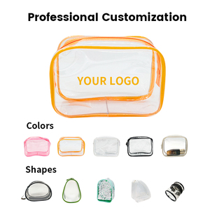 Không Thấm Nước Dây Kéo Trang Điểm <span class=keywords><strong>Pouch</strong></span> Túi Trang Điểm Chuyên Nghiệp Túi Biểu Tượng Tùy Chỉnh Của Phụ Nữ Cá Nhân Du Lịch Rõ Ràng <span class=keywords><strong>PVC</strong></span> Túi Mỹ Phẩm - Product Image 4