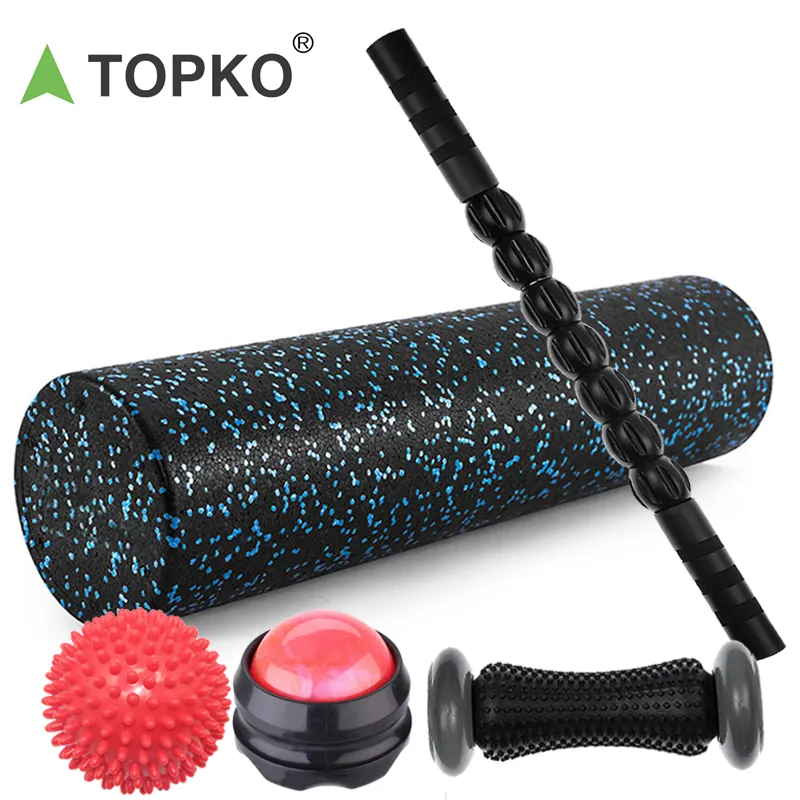 TOPKO Su Misura 90 centimetri di Yoga Per Il Fitness Pilates Palla di Arachidi Spike Sfera di Rullo di Schiuma Rullo di Massaggio Del Piede A Bassa Densità di EPP Set Per I muscoli