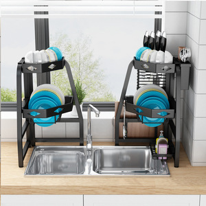 Estante Escurridor de Esquina para Fregadero de Cocina, Soporte Multiusos para Platos y Palillos, de Secado Rápido, Tamaño L, con Bandeja - Product Image 5