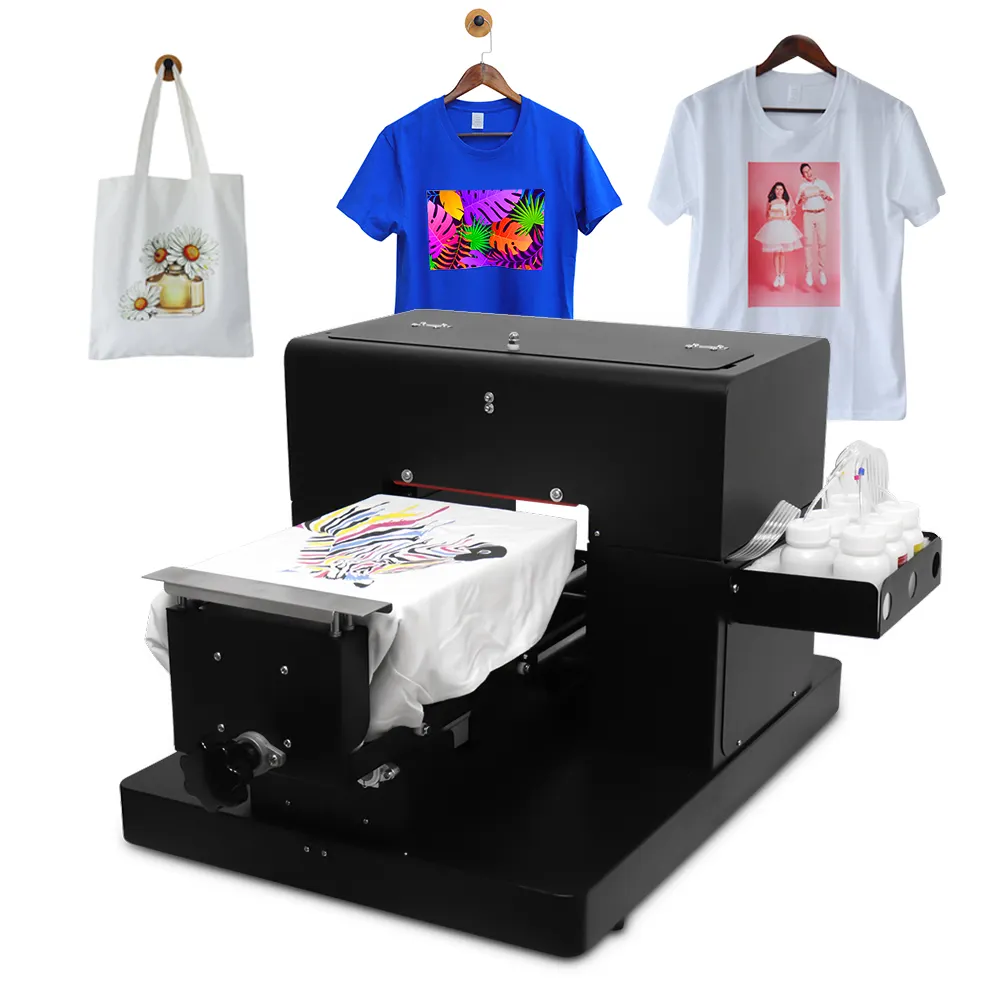 โรงงานเดิม 15% ส่วนลด Colorsun A4 DTG เครื่องพิมพ์สามารถพิมพ์โดยตรงเสื้อผ้าเสื้อยืดเครื่องพิมพ์รองรับการจัดส่งแบบหล่น