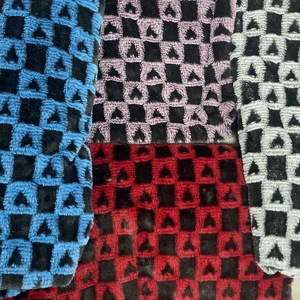 Thời Trang Mới Sọc Jacquard Lông Giả PV Lông Cừu Vải Dệt Kim Faux Lông Cho Quần Áo - Product Image 4