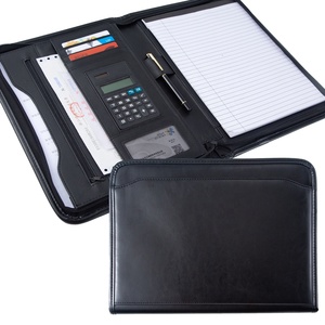 Tùy Chỉnh Padfolio Thư Mục Nhà Sản Xuất, Đa Chức Năng Zip Da A4 Kích Thước Tập Tin Thư Mục Với Máy Tính, Brown Danh Mục Đầu Tư Tùy Chỉnh Logo - Product Image 2