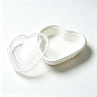 Boîte blister personnalisable en PET de qualité alimentaire, base blanche, couvercle transparent, emballage multi-compartiments pour boulangerie, fruits et légumes