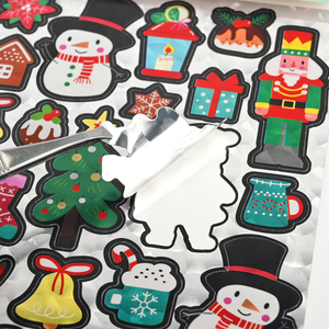 Set di Adesivi Natalizi con Simpatici Babbo <span class=keywords><strong>Natale</strong></span>, Pupazzo di Neve e <span class=keywords><strong>Albero</strong></span> per Confezioni Regalo e Decorazioni Scrapbook - Product Image 3