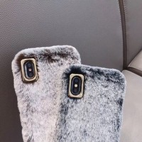 Pettigirl — étui de téléphone en peluche pour femmes, mignon, chaud, d'hiver, pour iPhone 6, 7, 8 Plus, X, XS Max, XR, 11 Pro Max