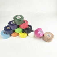 Bande de sport en coton de 3,8 cm avec crochet de maintien, protège-doigts et pouce, bandage adhésif élastique léger EAB pour haltérophilie, fitness, enveloppements de poignet et de main