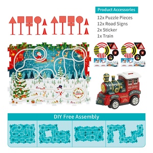 Juguetes <span class=keywords><strong>de</strong></span> Construcción <span class=keywords><strong>de</strong></span> Trenes Navideños DWI SREM, Juguetes Educativos <span class=keywords><strong>de</strong></span> Ensamblaje, Rompecabezas 3D <span class=keywords><strong>de</strong></span> Plástico, Vías <span class=keywords><strong>de</strong></span> Tren para Niños, Regalo - Product Image 3