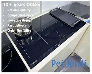 Placa de inducción incorporada 3 quemadores Zona grande <span class=keywords><strong>para</strong></span> paella Buen precio 6800W Control táctil Superficie de vidrio Estufa eléctrica Estufa - Product Image 6