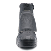 Chaussures de sécurité MAXITOUGH pour l'industrie pétrolière, en cuir pleine fleur embossé, avec embout en acier, résistantes à la perforation, à fermeture éclair, pour le soudage, pour hommes