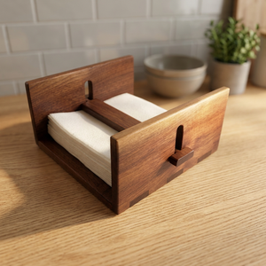 Porte-serviettes en bois fait main de style américain, personnalisé, de haute qualité, imperméable et écologique, modèle BS-0239 B.S. INTERNATIONAL - Product Image 1