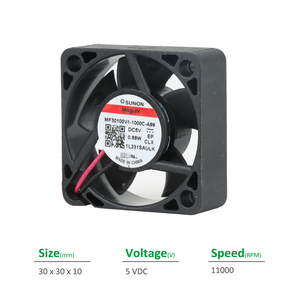 Ventilador Axial SUNON MF30100V1-1000C-A99 Eléctrico OEM/ODM 30x30x10mm 5VDC 120mA 0.69W 11000RPM 5.5CFM con Rodamiento de Vapor para Gabinetes e Inversores - Product Image 2