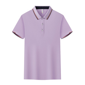 เสื้อโปโลผู้หญิงสีพื้นโพลีเอสเตอร์อ็อกซ์ฟอร์ดแขนสั้นสวมใส่ทุกวัน - Product Image 4