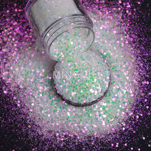Opale bianco Chunky Glitter Mix iridescente <span class=keywords><strong>colore</strong></span> Shift Glitter per Nail Art resina epossidica Tumbler Slime artigianato - Product Image 1