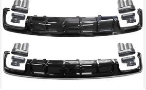 Difusor trasero negro Sline de piezas de automóvil mejorado con punta negra para <span class=keywords><strong>Audi</strong></span> <span class=keywords><strong>A6</strong></span> S6 C8 2019 <span class=keywords><strong>2020</strong></span> 2021 - Product Image 3