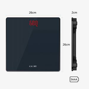 कॉम्पैक्ट 26x26 सेमी बाथरूम स्केल 150 किलोग्राम 330lb क्षमता 6 मिमी टेम्पर्ड ग्लास एलईडी रात के उपयोग के लिए दैनिक शरीर के वजन के लिए - Product Image 4