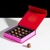 Boîte cadeau en carton rigide avec fermeture magnétique, impression personnalisée du logo, pour chocolats et bonbons