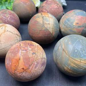 Sphère de pierres précieuses turquoise rouge cristal de haute qualité sphère de jaspe Cherry Creek pour la guérison - Product Image 3