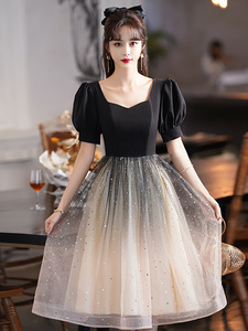 <span class=keywords><strong>Robe</strong></span> de soirée courte style français pour femmes, grande <span class=keywords><strong>taille</strong></span>, filles rondes, printemps, coupe ajustée, cache-ventre, élégante, <span class=keywords><strong>demoiselle</strong></span> <span class=keywords><strong>d</strong></span>'<span class=keywords><strong>honneur</strong></span>, quotidien - Product Image 2