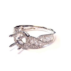 Bague Solitaire de Luxe en Or Blanc Massif 18 carats avec Diamant Véritable, Design Classique, Haute Qualité, Semi-Monture pour Mariage, Fiançailles, Fête, Anniversaire - Product Image 3