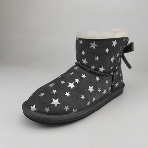 <span class=keywords><strong>Bottes</strong></span> d'hiver pour femmes, <span class=keywords><strong>bottes</strong></span> hautes thermiques couleur marron avec papillon - Product Image 1