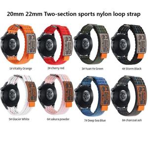 Bracelet Sport Loop en Nylon 20mm 22mm pour Samsung Galaxy Watch 7 6 5 4 40mm 44mm Classic/Active/Gear S3 Frontier <span class=keywords><strong>Amazfit</strong></span> GTS <span class=keywords><strong>3</strong></span> 4 - Product Image 2