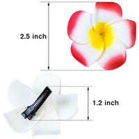 Pinces à cheveux fleurs hawaïennes, accessoires en mousse Plumeria pour femmes, décorations de fête tropicale Hawaï, cadeaux de fête Luau
