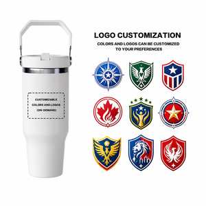 Botella Deportiva de Viaje con Aislamiento al Vacío de 30 oz, Personalizada con el Logotipo del <span class=keywords><strong>Barcelona</strong></span>, para Fanáticos del Fútbol, con Asa, Vaso de Acero Inoxidable - Product Image 6