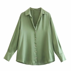 Женская атласная блузка в полоску, 20 цветов - Product Image 6