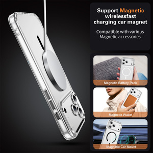 <span class=keywords><strong>Coque</strong></span> de téléphone ultra-fine de luxe en PC et TPU antichoc, ultra-résistante, magnétique et transparente pour iPhone 17 Pro Max - Product Image 3