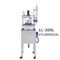 Réacteur en verre monocouche de 1l ~ 200l, modèle cylindrique