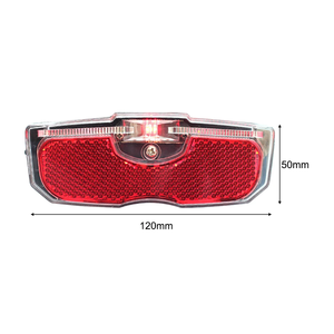 Lumière LED pour <span class=keywords><strong>porte</strong></span>-bagages de vélo de montagne Imperméable à l'eau Siège arrière de vélo Feu arrière réfléchissant Réflecteur d'avertissement de sécurité pour la nuit - Product Image 4