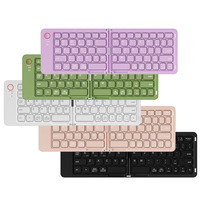Nouveau clavier sans fil personnalisé, disposition américaine, pliable, avec souris, USB Type-C, certifié FCC/RoHS, design fin pour tablette