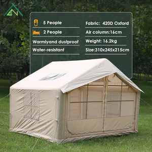 Tente gonflable portable 7,5 m² quatre saisons, double couche, en tissu Oxford imperméable, installation facile, pour le glamping et le <span class=keywords><strong>camping</strong></span> en voiture sur route - Product Image 4