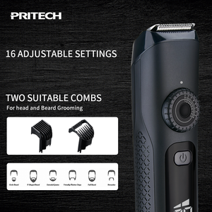 Cortapelos eléctrico recargable para hombre, cortapelos eléctrico inalámbrico LED, resistente al agua, 16 ajustes ajustables - Product Image 2