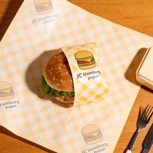 Papel Encerado Antigrasa con Logotipo Personalizado, Papel para Envolver Alimentos, Papel para Envolver Hamburguesas con Logotipo Impreso para Restaurantes - Product Image 2