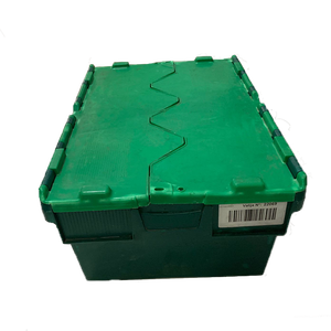 Crate Moving Plastic Moving Boxes Logistic Storage Tote Crate For Storage And Moving Attached Lid Container Box Custom Plastic YINHOO-PC-N 600*400*250mm Qingdao