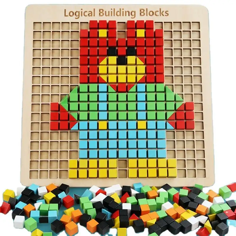 Juego de bloques de construcción de plástico para niños, juego de herramientas de encendido de 3x3 cm para niños