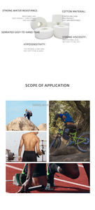 Bande de sport en oxyde de zinc 5cm X 9.1m Bandage de garde athlétique Poignet Genou Support de cheville pour basket-ball Football <span class=keywords><strong>Doigt</strong></span> Main Pied - Product Image 4