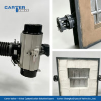 Amortisseur thermique carré isolé haute température DN15-DN1200 en acier au carbone à bride pneumatique/électrique pour four/incinérateur/soufflerie/chaudière