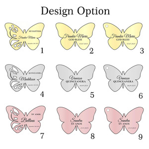 Recuerdos de <span class=keywords><strong>Bautizo</strong></span> Personalizados con Mariposas, Etiqueta de Acrílico Espejo <span class=keywords><strong>para</strong></span> <span class=keywords><strong>Bautizo</strong></span>, Regalos de Agradecimiento Personalizados <span class=keywords><strong>para</strong></span> Invitados - Product Image 6
