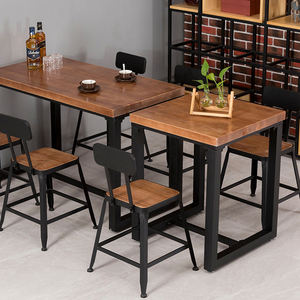 Classical Commercial Hotel <strong>Bar</strong> Cafe <strong>Table</strong> and Chair Set Wooden Dining <strong>Tables</strong> Restaurant Furniture - Product Image 4