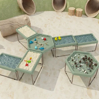 Mesa de Juego Sensorial Ajustable para Niños Pequeños, Multiusos, para Arena y Agua, para Uso en Interiores y Exteriores, KANGYA SS27, Capacidad de 100 kg