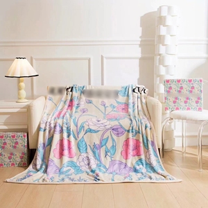 Phổ Biến Sofa Phong Cách Khác Nhau Flannel Lông Cừu Cam Thư H Thiết Kế Sang Trọng Ném Chăn Với Hộp Quà Tặng - Product Image 5