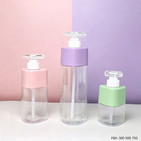 Bouteille vide mate en PET pour soins capillaires, 300/500/750 ml, avec pompe à lotion en acrylique, conteneur de shampoing, vente en gros directe usine