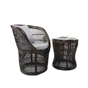 Ensemble de canapé en osier moderne nordique haut de gamme <span class=keywords><strong>chaise</strong></span> d'extérieur meubles de <span class=keywords><strong>salon</strong></span> de patio en rotin naturel <span class=keywords><strong>Table</strong></span> basse ronde chaises de balcon - Product Image 1