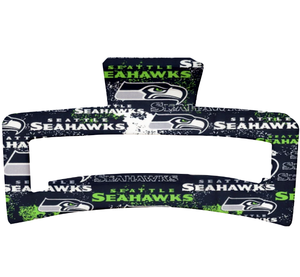 Pinza de Pelo con Diseño Personalizado de Alta Calidad al por Mayor para los <span class=keywords><strong>Seattle</strong></span> Seahawks, Accesorio Promocional para Uso Diario y Fiestas - Product Image 1