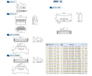 Connettore ZWG FFC/FPC intestazione Plug-in DF16 connettore 3pin tapable orizzontale SMD-3A