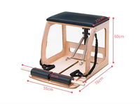 Vente directe d'usine avec équipement de fitness Pilates Reformer de haute qualité, base en bois pour exercices de yoga, poignées, chaise combinée Pilates