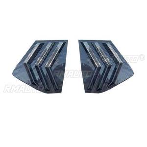 Quarter Rear <b>Window</b> Louver Scoop Vent <b>Cover</b> Trim for Nissan Rogue 2021-2023 Black Glossy Carbon Fiber Look - Product Image 4