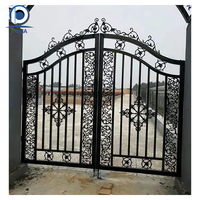 Prima personnalisé maison jardin sécurité gril conception coulissante battante porte en fer allée porte entrée principale portes en fer forgé